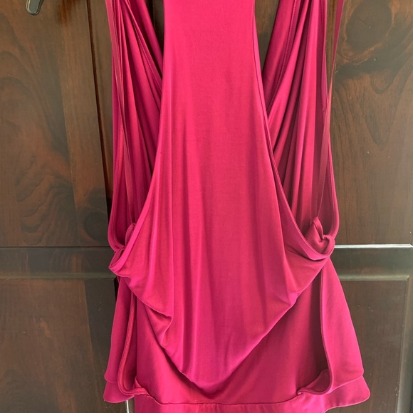 Diane Von Furstenberg Large Tank Top Sleeveless Pink pony Club Sexy Fuchsia XL - Picture 6 of 12
